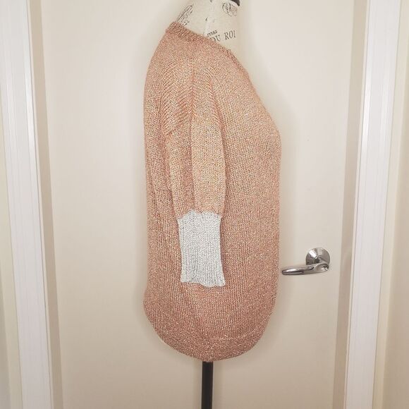 Metallic Pink Crochet Top - Picture 4 of 6